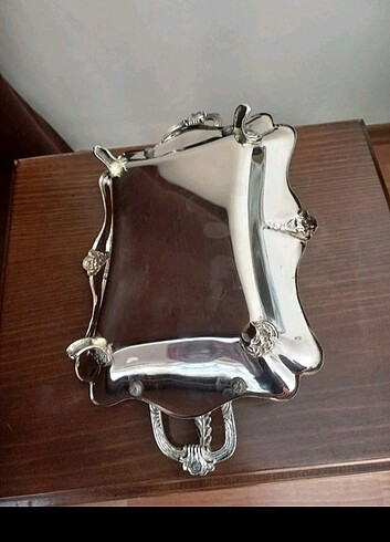  Beden Alman gümüşu gondol sunumluk kulplu 34x22 cm ölç mevcuttur 