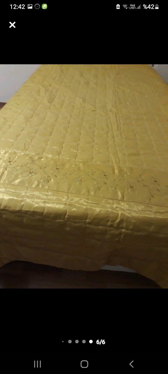 TAC İŞLEMELİ YATAK ÖRTÜSÜ BATTAL BOY. - Görsel 4