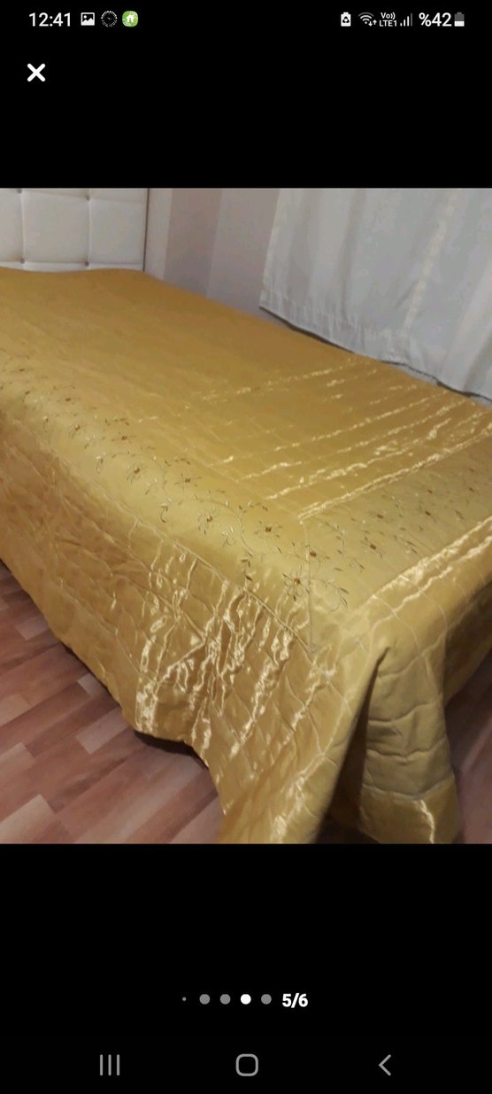 TAC İŞLEMELİ YATAK ÖRTÜSÜ BATTAL BOY. - Görsel 2