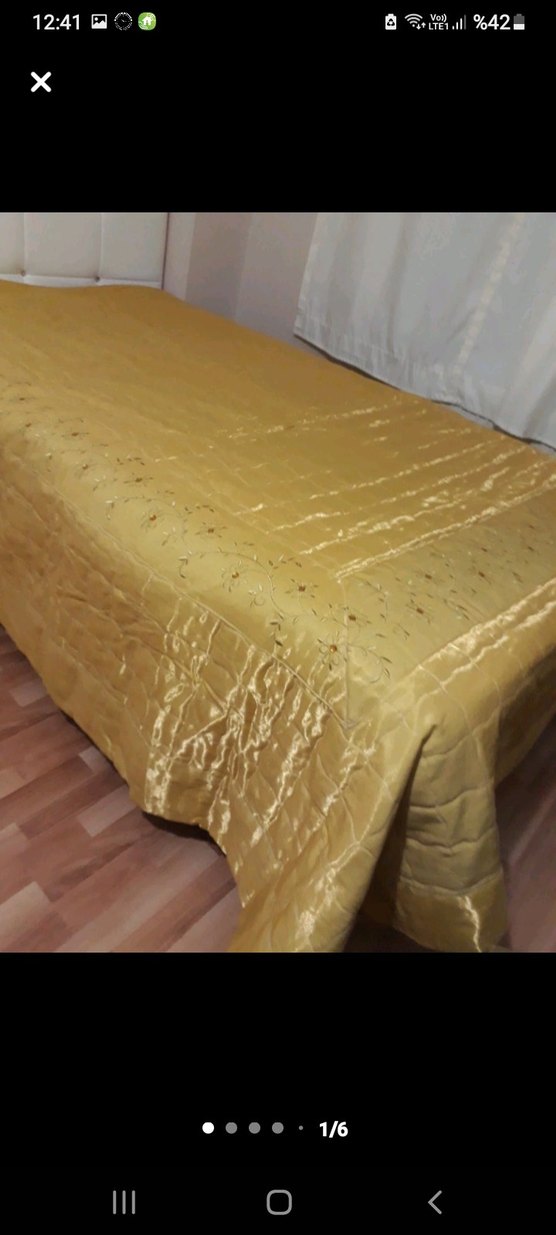 TAC İŞLEMELİ YATAK ÖRTÜSÜ BATTAL BOY. - Görsel 3