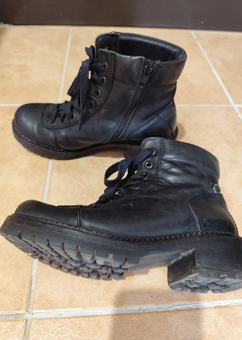 Siyah Deri Goth Kadın Botları - Görsel 6