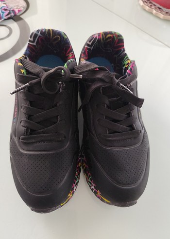 Renkli Bağcıklı Skechers Kadın Spor Ayakkabı - Görsel 5