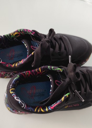 Renkli Bağcıklı Skechers Kadın Spor Ayakkabı - Görsel 3