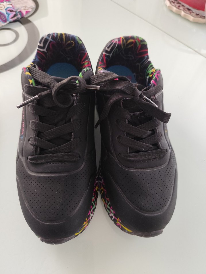 Renkli Bağcıklı Skechers Kadın Spor Ayakkabı - Görsel 5