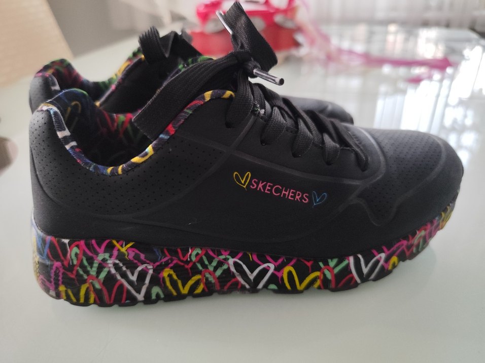 Renkli Bağcıklı Skechers Kadın Spor Ayakkabı - Görsel 2