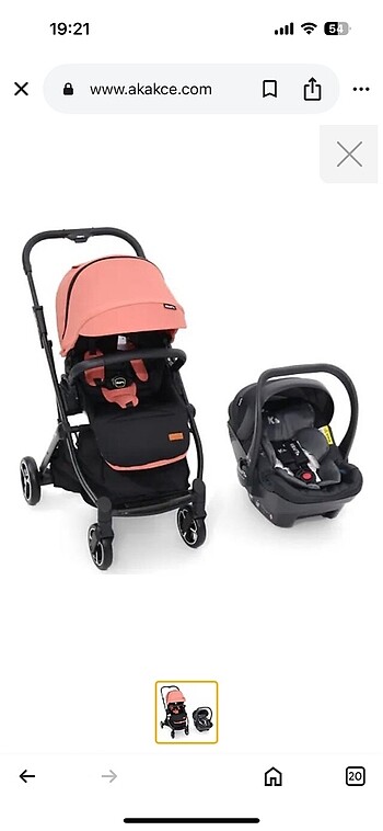 KRAFT VIVA TRAVEL SİSTEM PUSETLİ BEBEK ARABASI