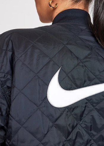 Nike çift taraflı Siyah Oversize Bomber Ceket - Görsel 3