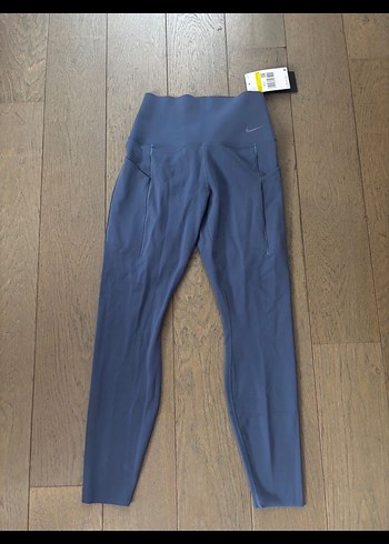 Nike universa Kadın Mavi Spor Tayt, Elastik Bel, Cep Detaylı - Görsel 2