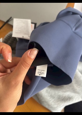 Nike universa Kadın Mavi Spor Tayt, Elastik Bel, Cep Detaylı - Görsel 6