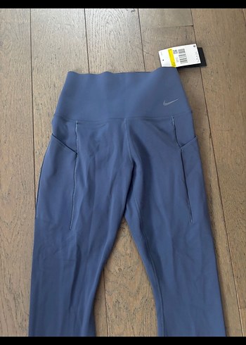 Nike universa Kadın Mavi Spor Tayt, Elastik Bel, Cep Detaylı - Görsel 3