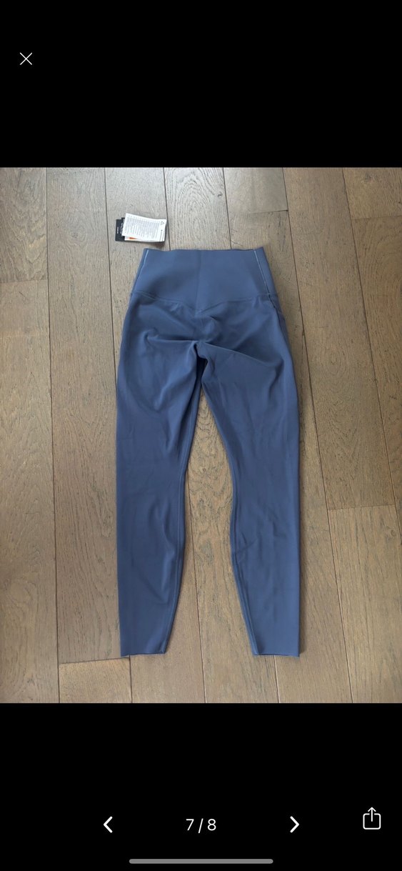 Nike universa Kadın Mavi Spor Tayt, Elastik Bel, Cep Detaylı - Görsel 4