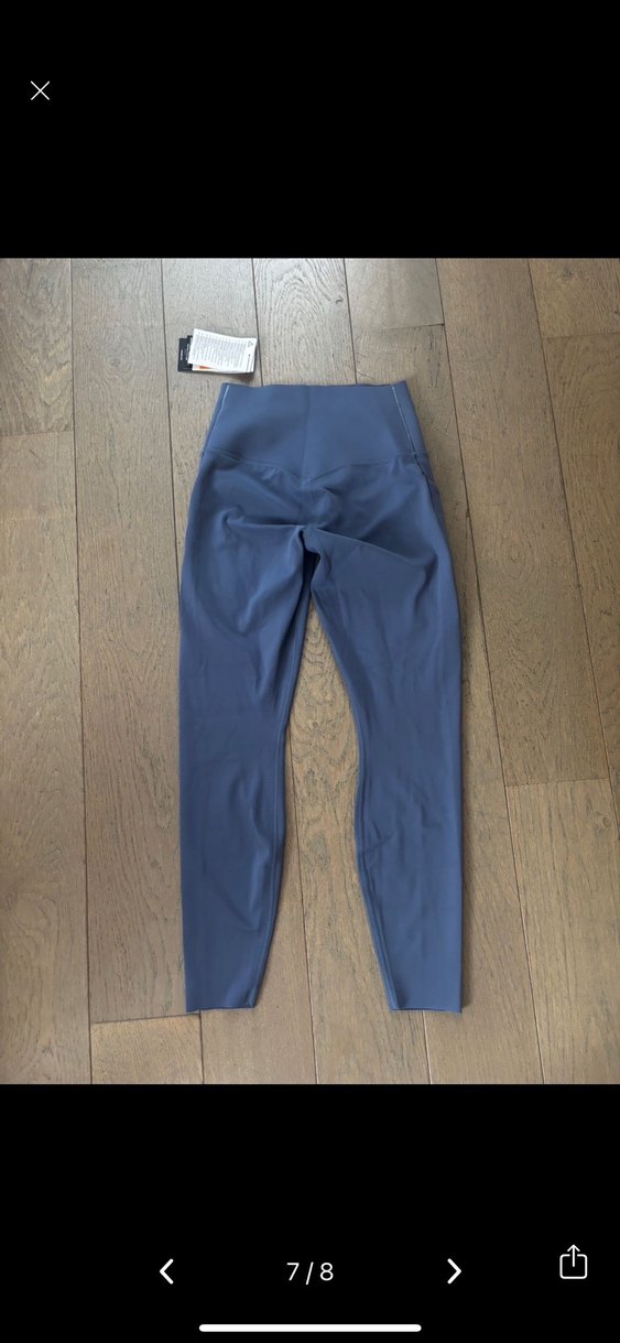 Nike universa Kadın Mavi Spor Tayt, Elastik Bel, Cep Detaylı - Görsel 5