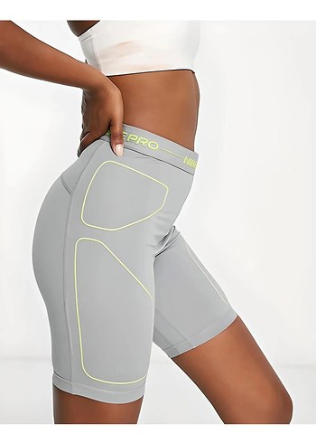 Nike Pro Kadın Gri Mini Spor Tayt - Görsel 4
