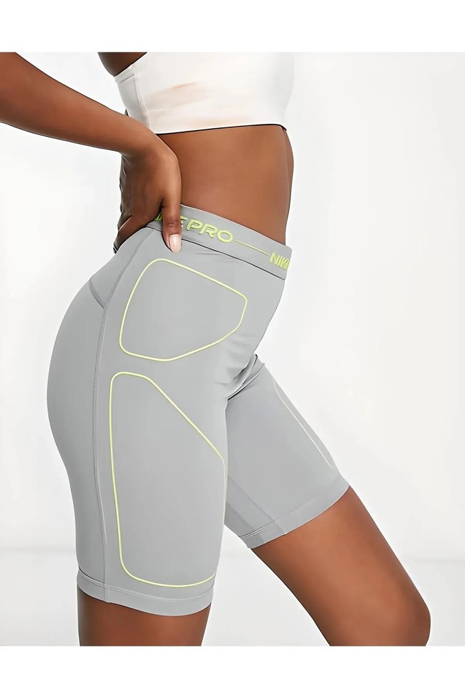 Nike Pro Kadın Gri Mini Spor Tayt - Görsel 4