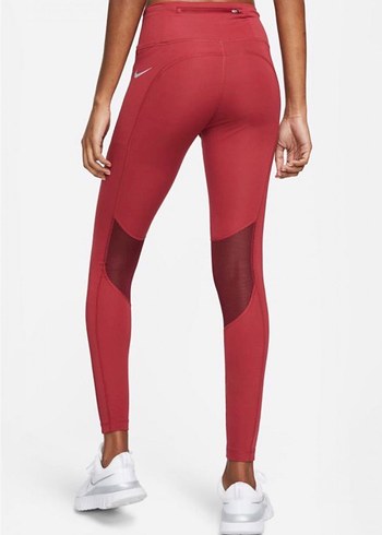 Nike Koyu Kırmızı Spor Tayt - Görsel 6