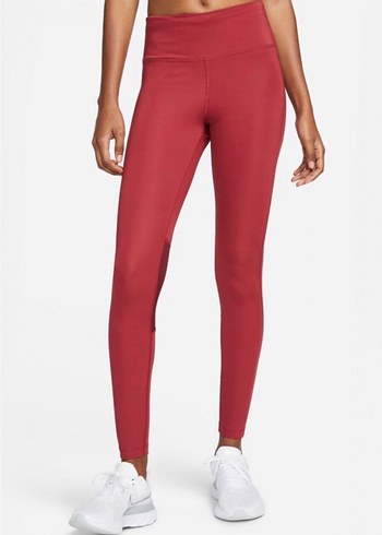 Nike Koyu Kırmızı Spor Tayt - Görsel 5