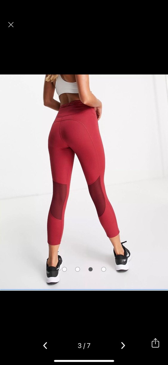 Nike Koyu Kırmızı Spor Tayt - Görsel 3