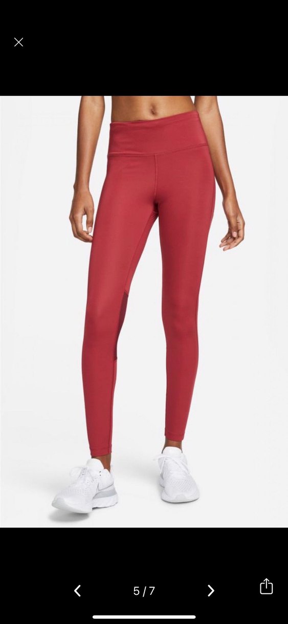 Nike Koyu Kırmızı Spor Tayt - Görsel 5