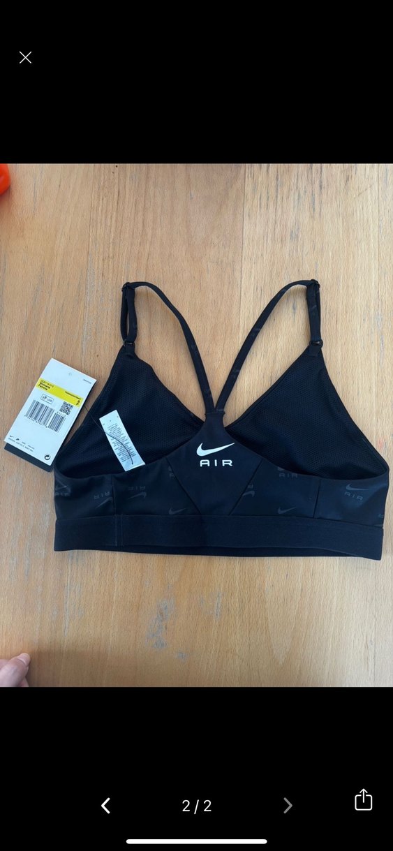 Nike air Siyah Baskılı Spor Sütyeni - Görsel 2