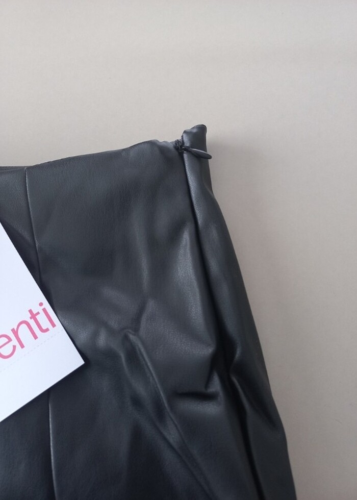 PENTİ DERİ ŞORT ETEK - Görsel 4