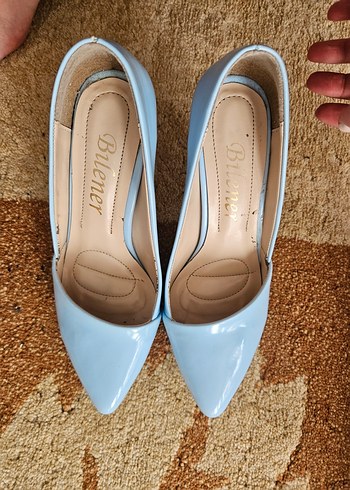 Mavi topuklu Kadın şık - Görsel 4