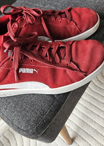 erkek Kırmızı Puma Spor Ayakkabı smash 3.0 bucks modeli - Görsel 6