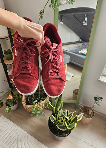 erkek Kırmızı Puma Spor Ayakkabı smash 3.0 bucks modeli - Görsel 3