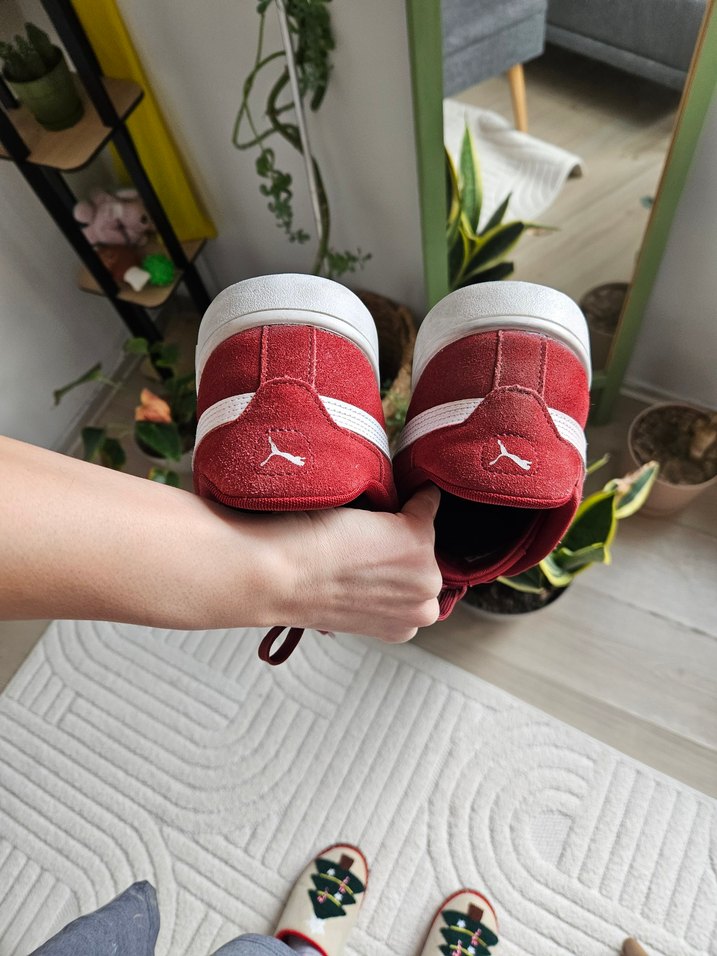 erkek Kırmızı Puma Spor Ayakkabı smash 3.0 bucks modeli - Görsel 5