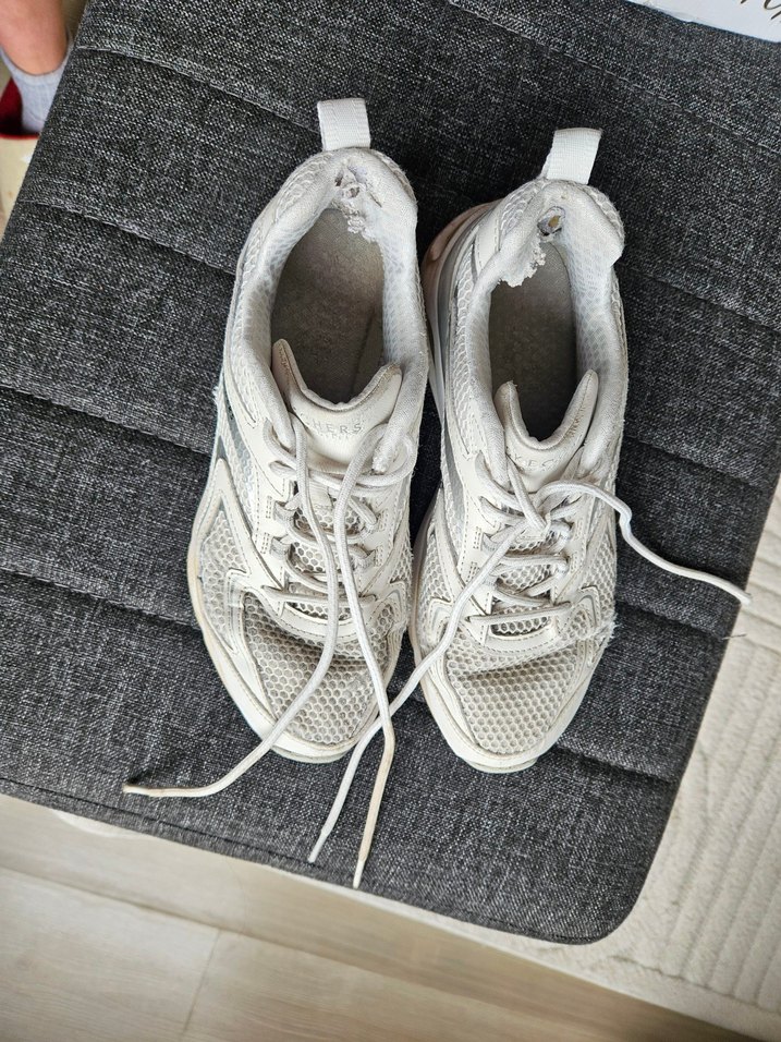 Sketchers,Beyaz Bağcıklı Kadın Spor Ayakkabı - Görsel 5