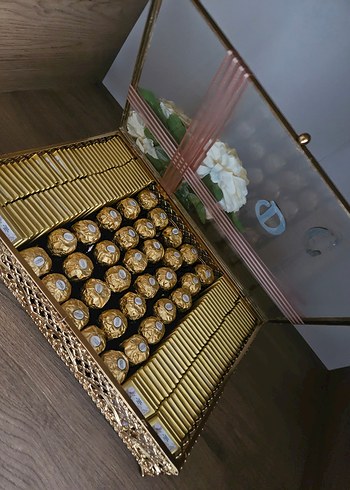 Altın Renkli Parlak isteme kutusu, aynali - Görsel 7