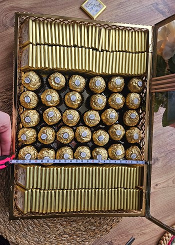 Altın Renkli Parlak isteme kutusu, aynali - Görsel 3