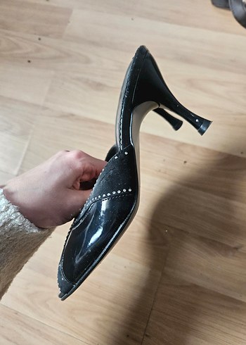 Siyah Stiletto Terlik - Görsel 6
