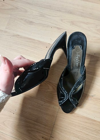 Siyah Stiletto Terlik - Görsel 4