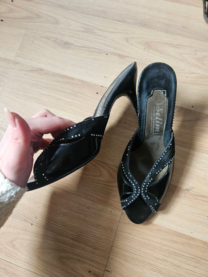 Siyah Stiletto Terlik - Görsel 4