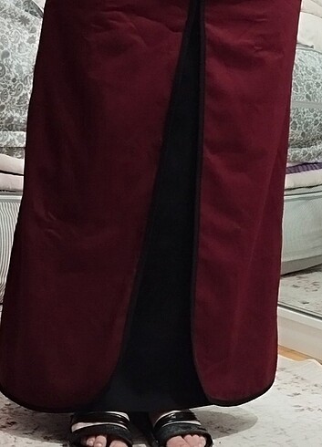 Sudem marka Bordo renk keten etek