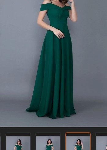 zümrüt yeşili abiye - Görsel 4