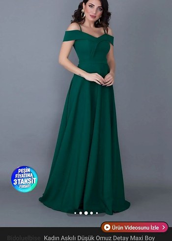 zümrüt yeşili abiye - Görsel 5
