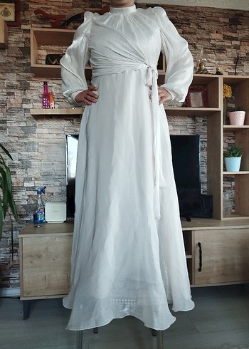 gümüş simli abiye - Görsel 6