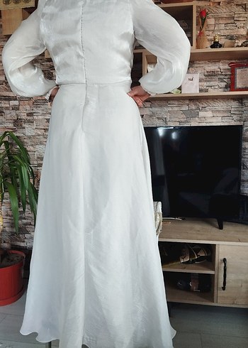 gümüş simli abiye - Görsel 7