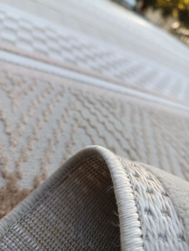 İskandinav Nakışlı   krem Bej Halı - Görsel 2