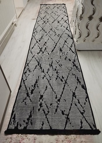 Grili siyahlı şönil halı - Görsel 8