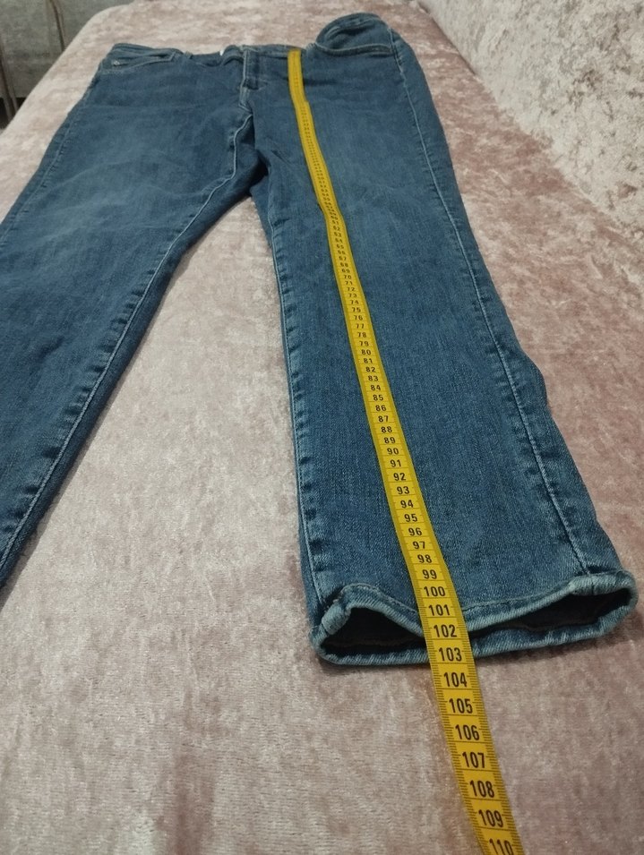 yüksek bel likralı dar paça kot pantolon - Görsel 2