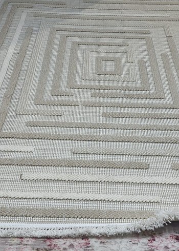 Bej Bohem Tarzı Dokuma Halı - Görsel 6