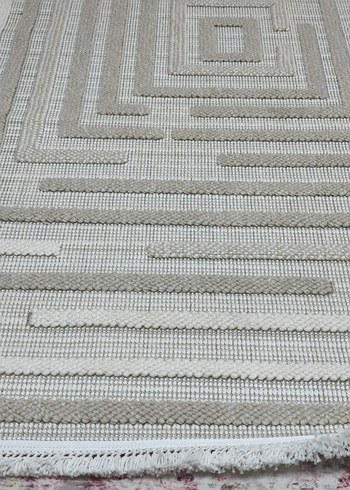 Bej Bohem Tarzı Dokuma Halı - Görsel 7