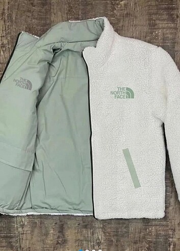 North Face çift taraflı peluş mont