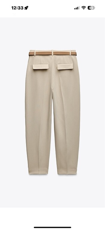 l Beden camel Renk Zara pantolon etiketlidir