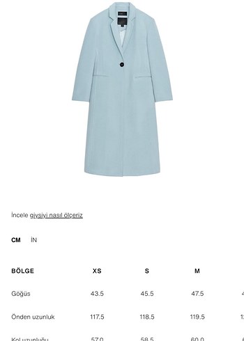 Tek Düğmeli Uzun Mavi Kaban - Görsel 3