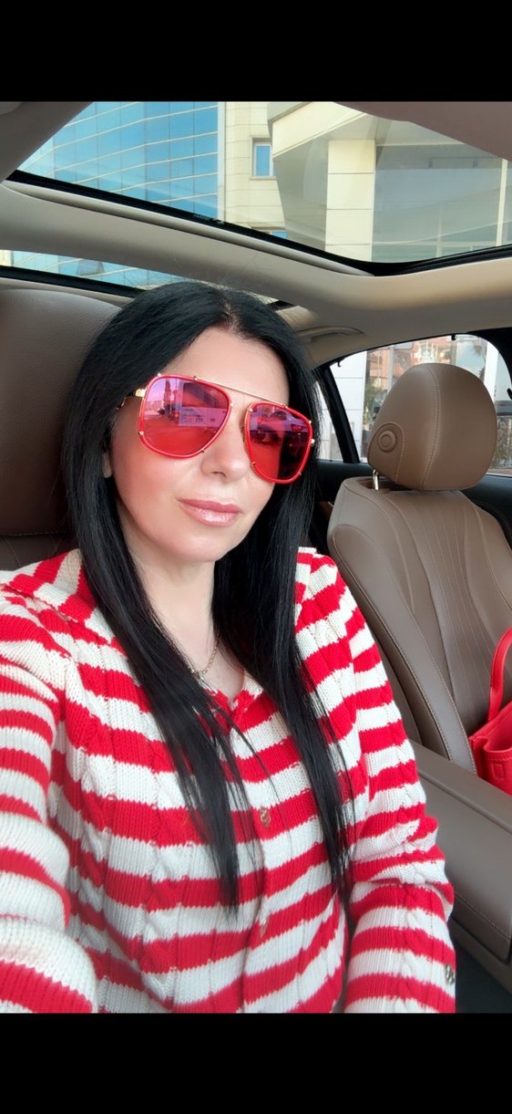 Kırmızı Çizgili Örgü Mini Kadın Ceket - Görsel 5