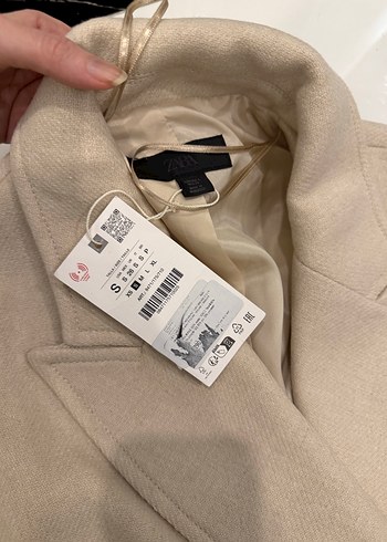 Kuşaklı Bej Uzun Kaban - Görsel 6