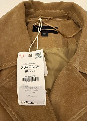 Düğmeli Bej Süet Kadın Ceket - Görsel 7